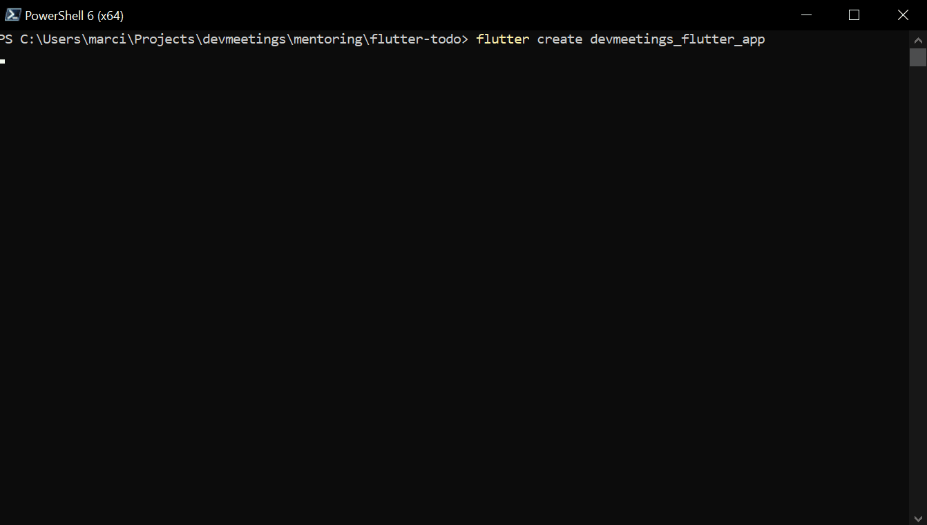 console output