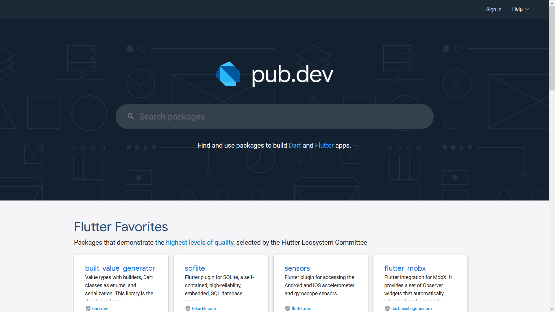 pub.dev website